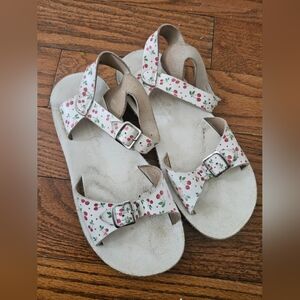 Cherries saltwater sandals girls sz 1